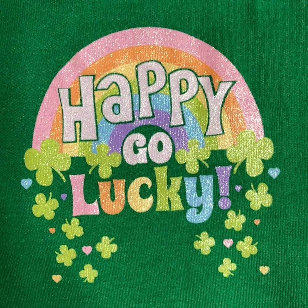 5/$20 St patricks day rainbow shamrock 0/3m onesie